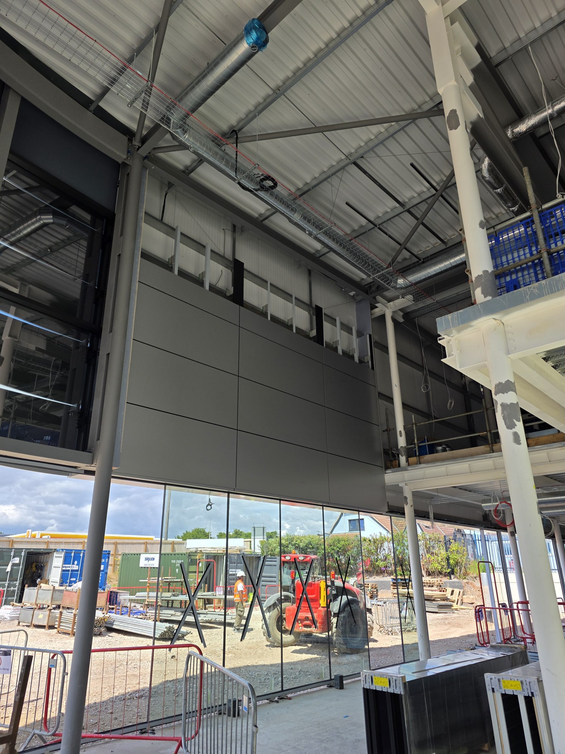 Porsche Bristol Site Progress - Internal Cladding